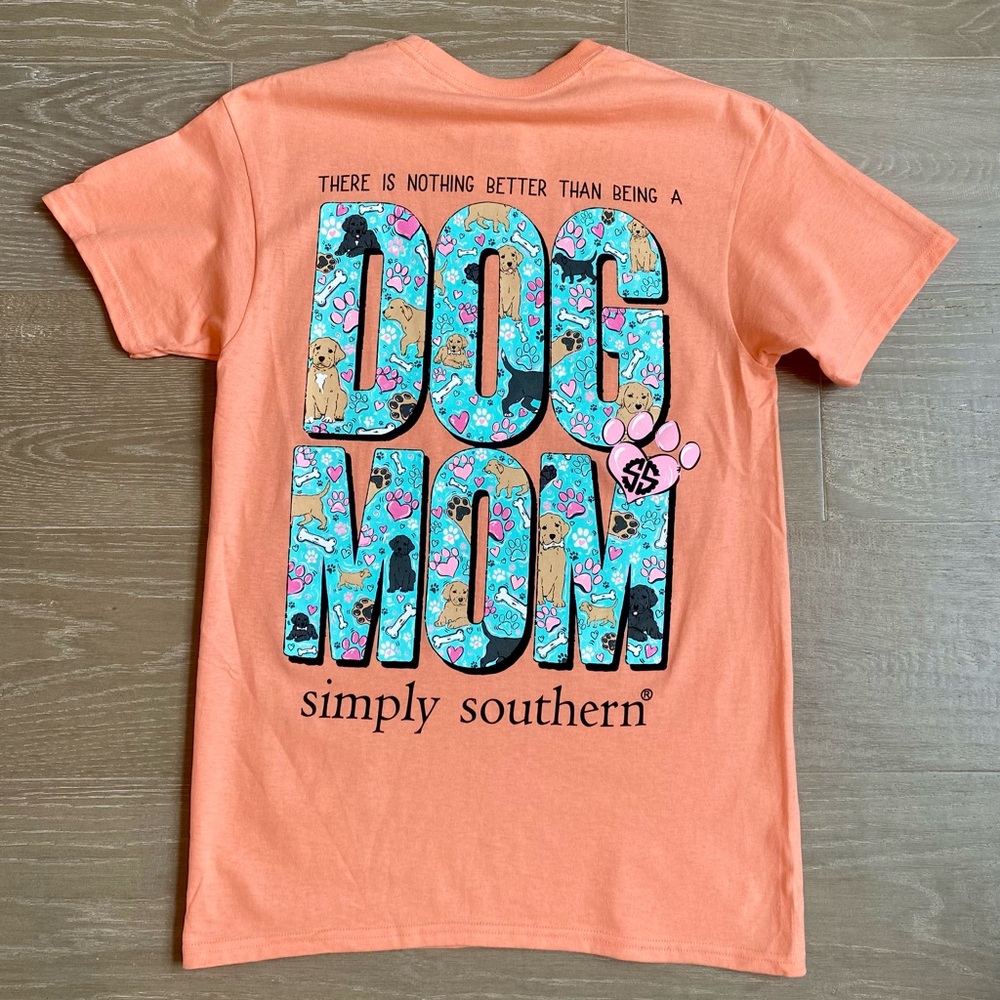 Simply Southern Dog Mom Shirt, Adult Small